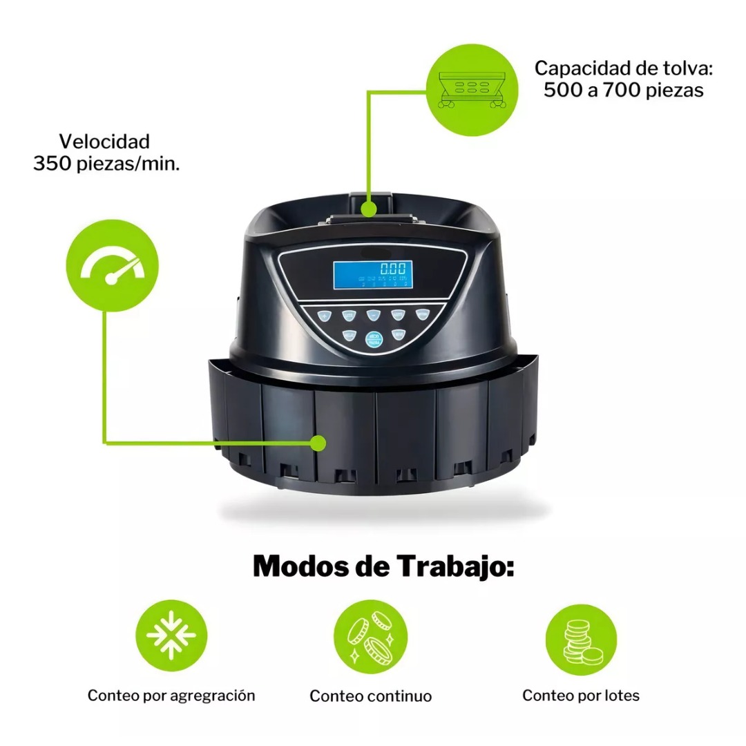 Miniatura 5 de Contadora De Monedas Cuenta Separa Total